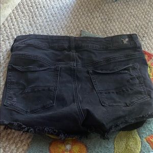 American eagle black ripped shorts size 10